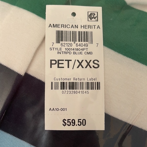 Charter Club Petite Colorblocked Striped Rugby Top - Picture 3 of 3